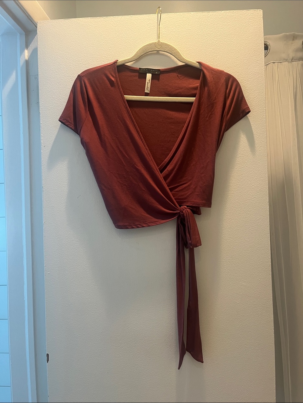 Wrap Front Crop Top
